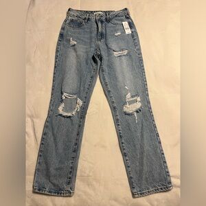 PacSun Light Blue Distressed Mom Jeans
